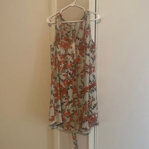 New dress never worn flower pattern light blue base